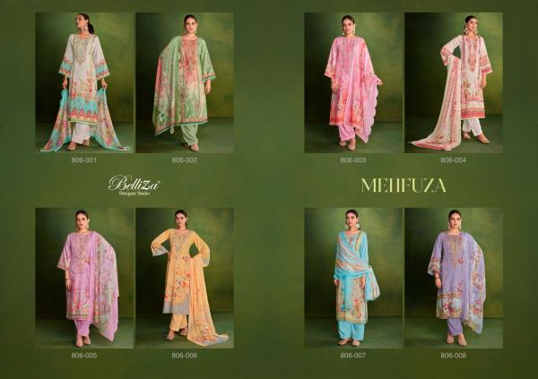 Belliza Mehfuza Pure Cotton Digital Printed Dress Material